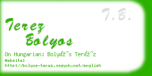 terez bolyos business card